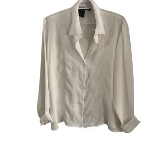 White Button-Up Blouse 18